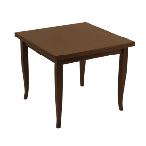 TULIPIE-MALAGA τραπέζι κουζίνας ξύλινo ΚΑΡΥΔΙ, 90x90(x2)